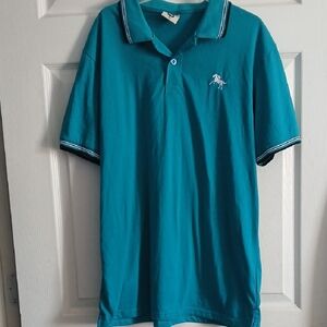 Teal Polo Shirt with Embroidered Logo